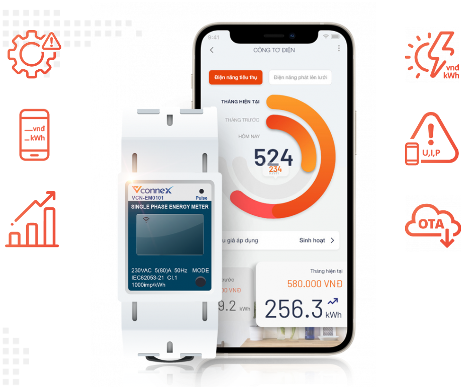 app Công Tơ Điện Thông Minh