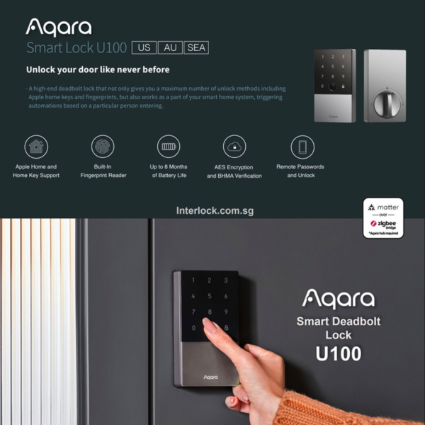 Khoá cửa thông minh Aqara U100 Smart Lock DL-D10D