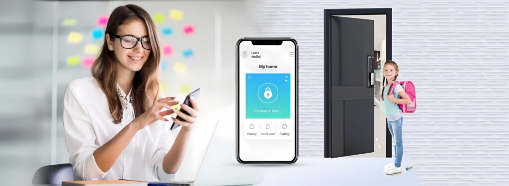 khóa điều khiển từ xa bằng điện thoại 