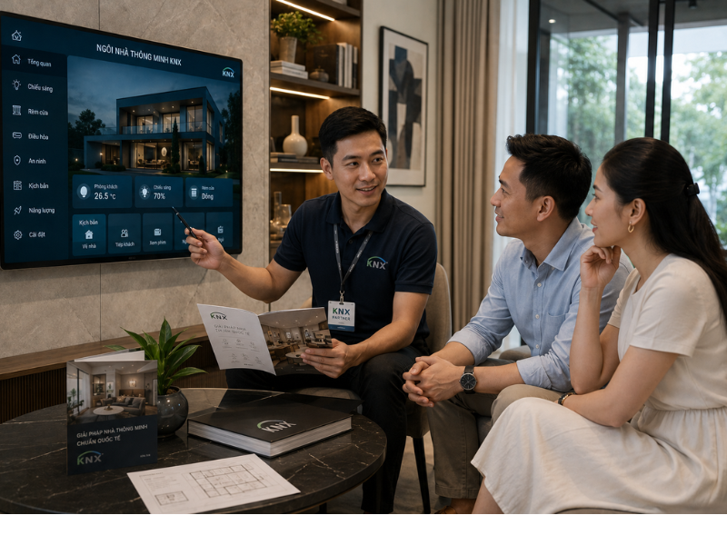 Chi phí lắp đặt nhà thông minh KNX phổ biến cho căn hộ và biệt thự năm 2026.