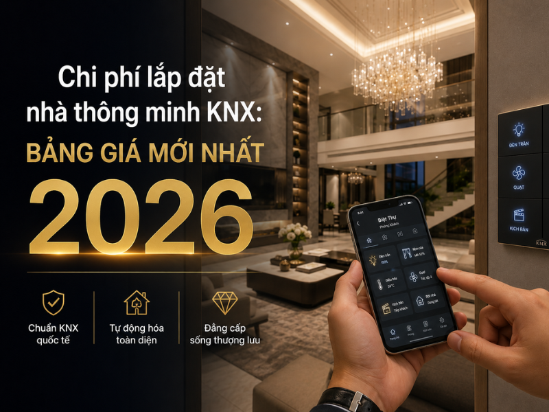 Sở hữu không gian sống hiện đại và sang trọng với mức chi phí lắp đặt nhà thông minh KNX tối ưu từ chuyên gia
