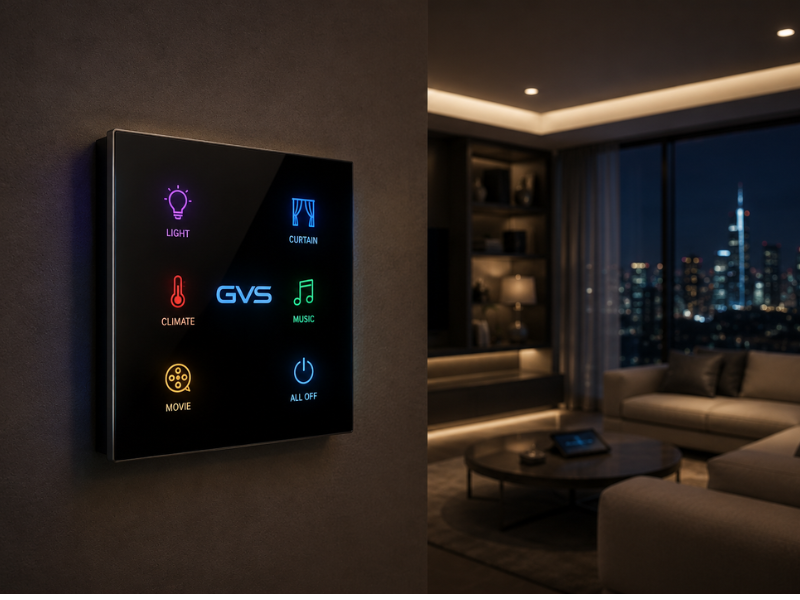 GVS là thương hiệu KNX đẹp nhất trong phân khúc cảm ứng pha lê, mang lại vẻ đẹp huyền ảo với mức chi phí đầu tư vô cùng hợp lý.