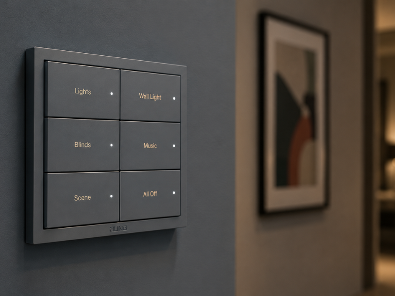 Jung khẳng định vị thế thương hiệu KNX đẹp nhất nhờ sự độc quyền về bảng màu kiến trúc Le Corbusier.