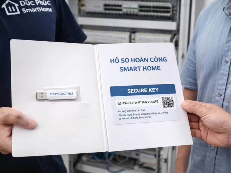 Quy trình bàn giao quyền làm chủ tuyệt đối hệ thống bảo mật KNX cho khách hàng
