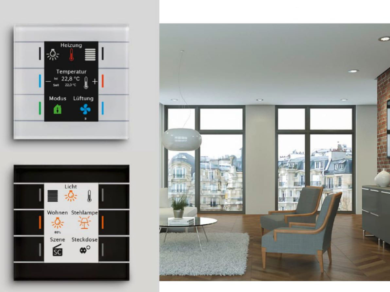 Sự kết hợp đa dạng các thiết bị từ nhiều hãng sản xuất khác nhau trong cùng một hệ thống KNX cho biệt thự chuẩn quốc tế